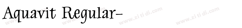 Aquavit Regular字体转换